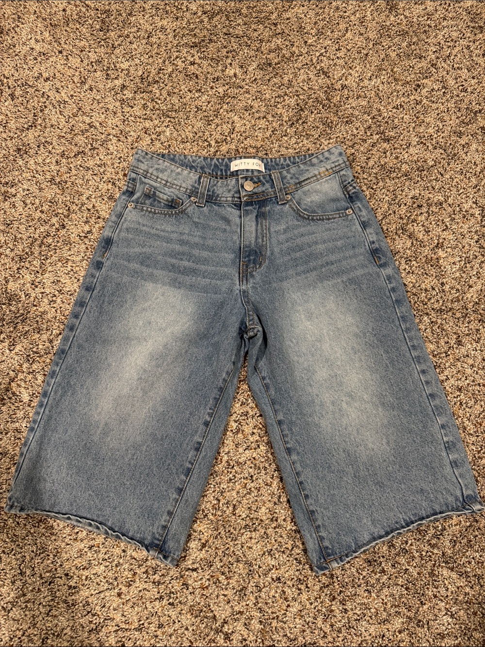 Witty Fox Denim Bermuda Jeans - Light Blue Wash
